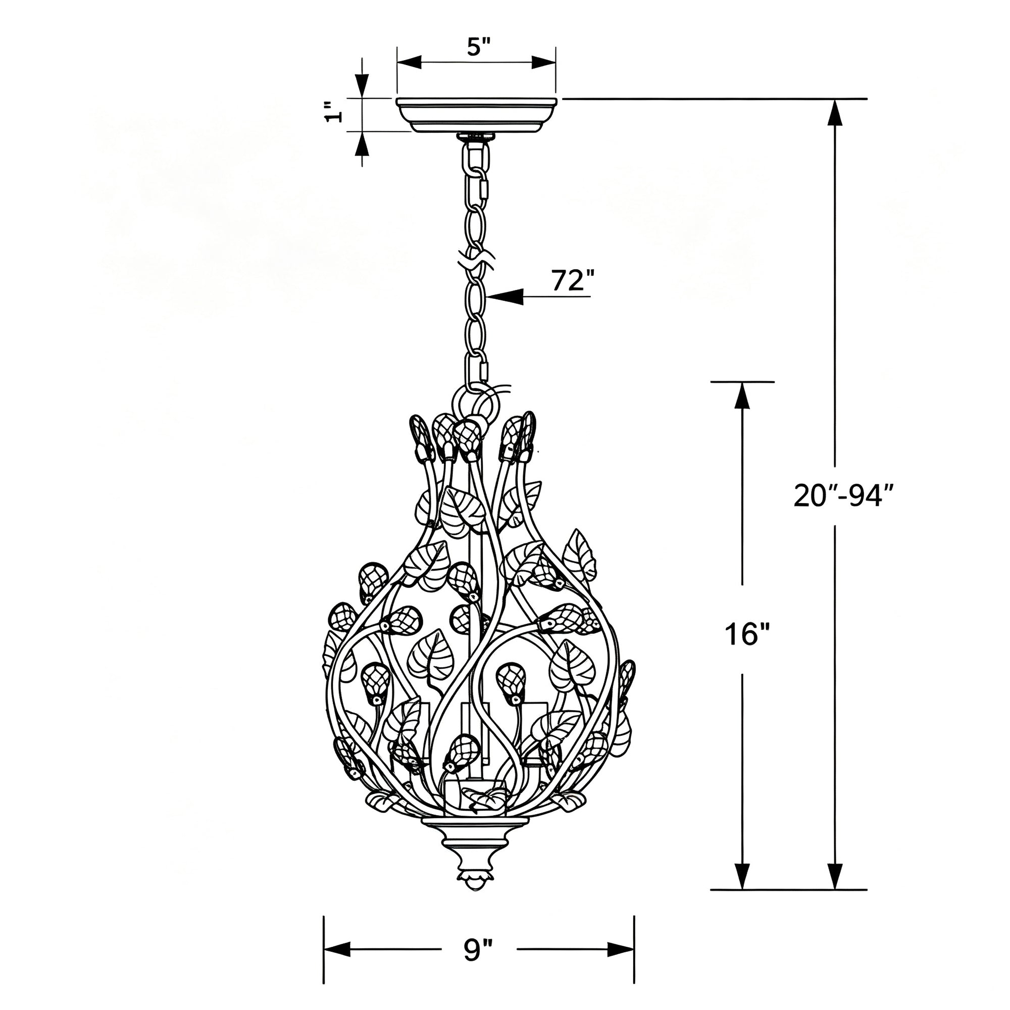 Josie 9'' Chandelier | Crystorama Lighting