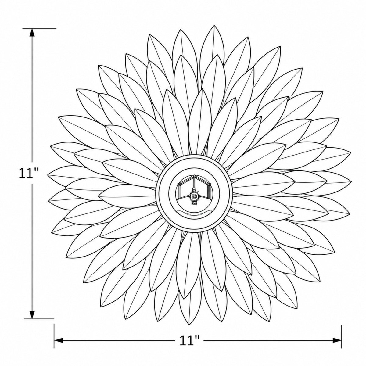 Broche 11'' Sconce dimensions