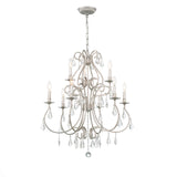 Ashton 25.5'' Chandelier in Olde Silver - Front View (5019-OS-CL-S)
