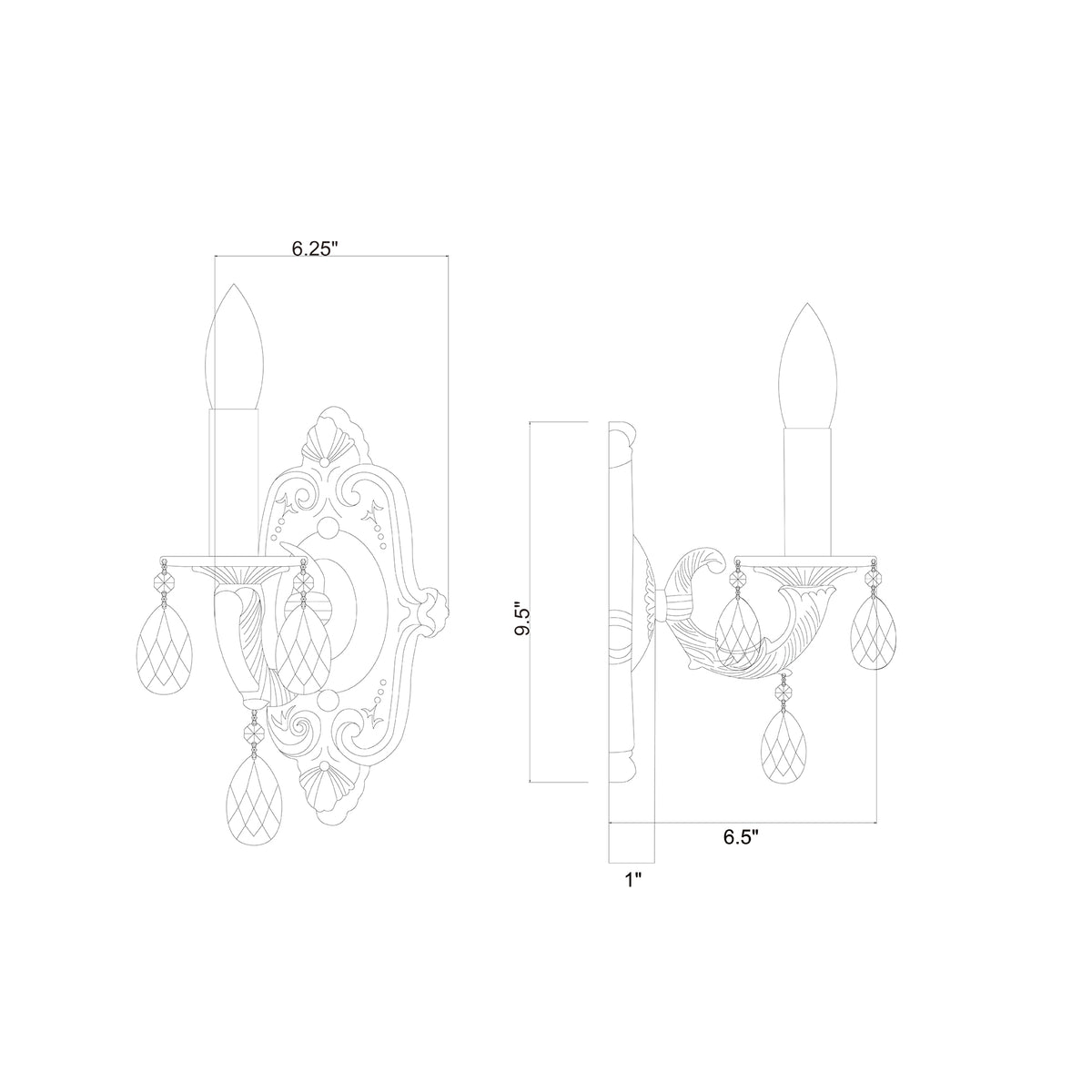 Paris Market 6.25'' Sconce dimensions
