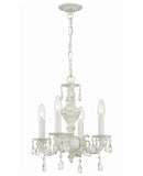 Paris Market 13.5'' Chandelier in Antique White - Front View (5024-AW-CL-MWP)
