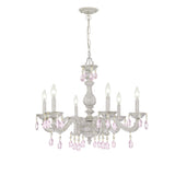 Paris Market 28'' Chandelier in Antique White - Front View (5036-AW-RO-MWP)