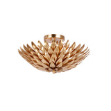 Broche 16'' Semi Flush Mount in Antique Gold - Front View (505-GA)