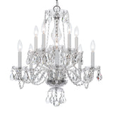 Traditional Crystal 23'' Chandelier in Polished Chrome - Additional View (5080-CH-CL-SAQ)