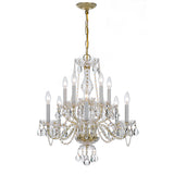 Traditional Crystal 23'' Chandelier in Polished Brass - Additional View (5080-PB-CL-SAQ)