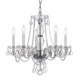 Traditional Crystal 21'' Chandelier in Polished Chrome - Additional View (5085-CH-CL-SAQ)