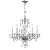 Traditional Crystal 21'' Chandelier in Polished Chrome - Additional View (5085-CH-CL-S)