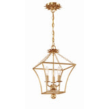 Broche 11'' Chandelier in Antique Gold - Front View (514-GA)