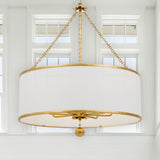 Broche 29'' Chandelier in Antique Gold - Lifestyle View (515-GA)