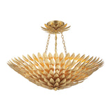 Broche 24.5'' Semi Flush Mount in Antique Gold - Front View (517-GA_CEILING)
