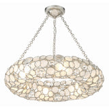 Palla 24'' Chandelier in Antique Silver - Front View (525-SA)
