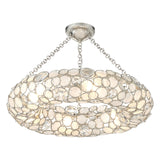 Palla 24'' Semi Flush Mount in Antique Silver - Front View (525-SA_CEILING)