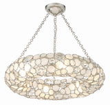Palla 24'' Chandelier in Antique Silver - Front View (525-SA)