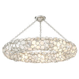 Palla 32'' Semi Flush Mount in Antique Silver - Front View (528P-SA_CEILING)