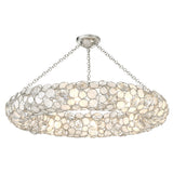 Palla 32'' Semi Flush Mount in Antique Silver - Front View (528P-SA_CEILING)