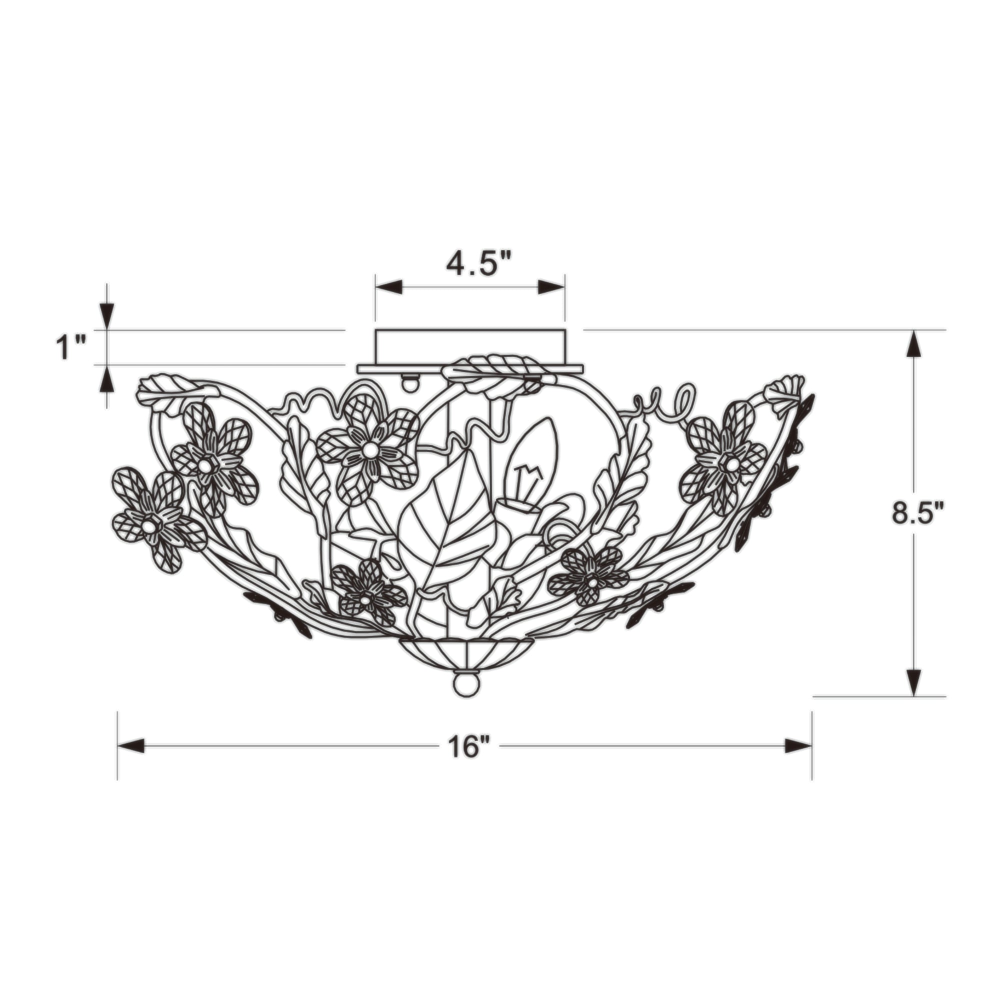 Paris Market 16'' Semi Flush Mount | Crystorama Lighting