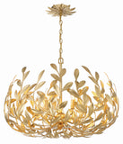 Broche 27'' Chandelier in Antique Gold - Front View (533-GA)