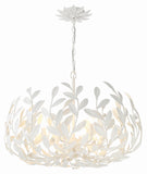 Broche 27'' Chandelier in Matte White - Front View (533-MT)