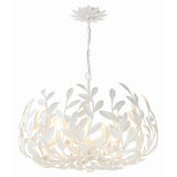 Broche 27'' Chandelier in Matte White - Front View (533-MT)
