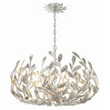 Broche 27'' Chandelier in Antique Silver - Front View (533-SA)