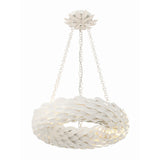 Broche 18'' LED Chandelier in Matte White - Front View (535-MT)