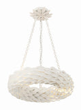 Broche 18'' LED Chandelier in Matte White - Front View (535-MT)