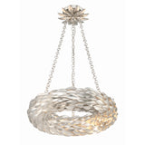 Broche 18'' LED Chandelier in Antique Silver - Front View (535-SA)