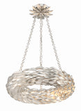 Broche 18'' LED Chandelier in Antique Silver - Front View (535-SA)