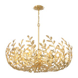 Broche 42'' Chandelier in Antique Gold - Front View (569-GA)