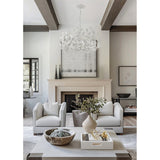Broche 42'' Chandelier in Matte White - Lifestyle View (569-MT)