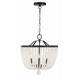 Rylee 16.5'' Chandelier in Matte Black - Front View (604-MK-FR)