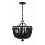 Rylee 16.5'' Chandelier in Matte Black - Front View (604-MK)