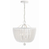 Rylee 16.5'' Chandelier in Matte White - Front View (604-MT)