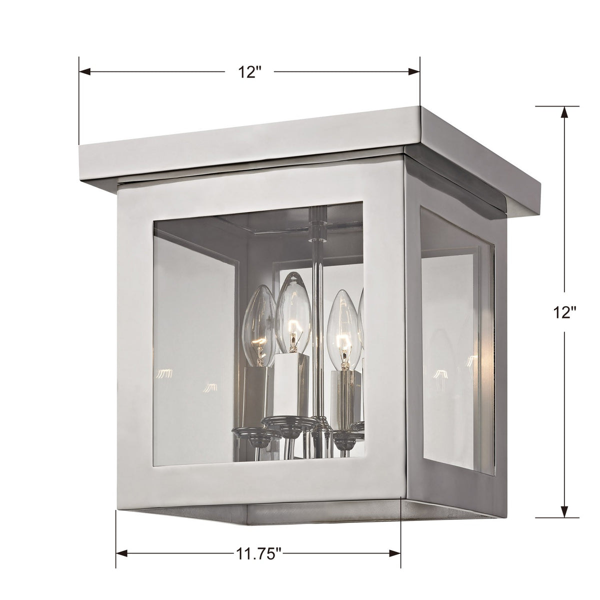 Hurley 11.75'' Flush Mount dimensions