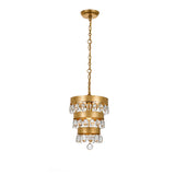 Perla 10'' Pendant in Antique Gold - Front View (6103-GA)
