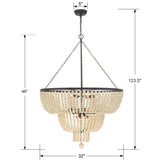 Rylee 32'' Chandelier - Dimensions Diagram (612-FB)