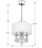 Othello 14'' Chandelier - Dimensions Diagram (6623-CH-CL-SAQ)