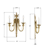 Langley 15'' Sconce - Dimensions Diagram (7002-OB)