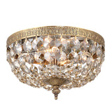 Waltham 10'' Flush Mount in Olde Brass - Front View (710-OB-GT-MWP)