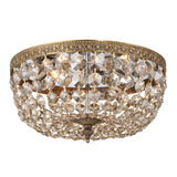 Waltham 12'' Flush Mount in Olde Brass - Front View (712-OB-GT-MWP)
