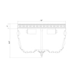Waltham 12'' Flush Mount - Dimensions Diagram (712-OB-GT-MWP)