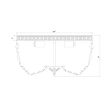 Waltham 14'' Flush Mount - Dimensions Diagram (714-OB-GT-MWP)