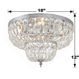 Waltham 18'' Flush Mount - Dimensions Diagram (718-CH-CL-MWP)