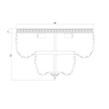 Waltham 18'' Flush Mount - Dimensions Diagram (718-EB-CL-MWP)