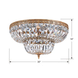 Waltham 30'' Flush Mount - Dimensions Diagram (730-OB-CL-MWP)