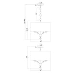 Mirage 18'' Semi Flush Mount - Dimensions Diagram (8005-PN_CEILING)