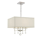 Paxton 16'' Chandelier in Polished Nickel - Front View (8105-PN)