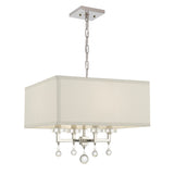 Paxton 16'' Chandelier in Polished Nickel - Front View (8105-PN)