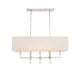 Paxton 38'' Linear Chandelier in Polished Nickel - Front View (8109-PN)