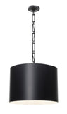 Alston 20'' Pendant in Matte Black - White - Front View (8686-MK-WH)
